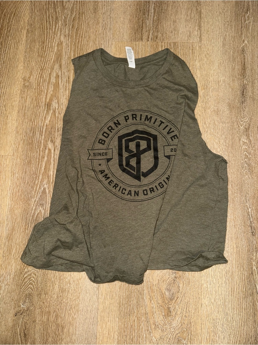NWOT Born Primitive Olive Graphic Muscle Tee - Women